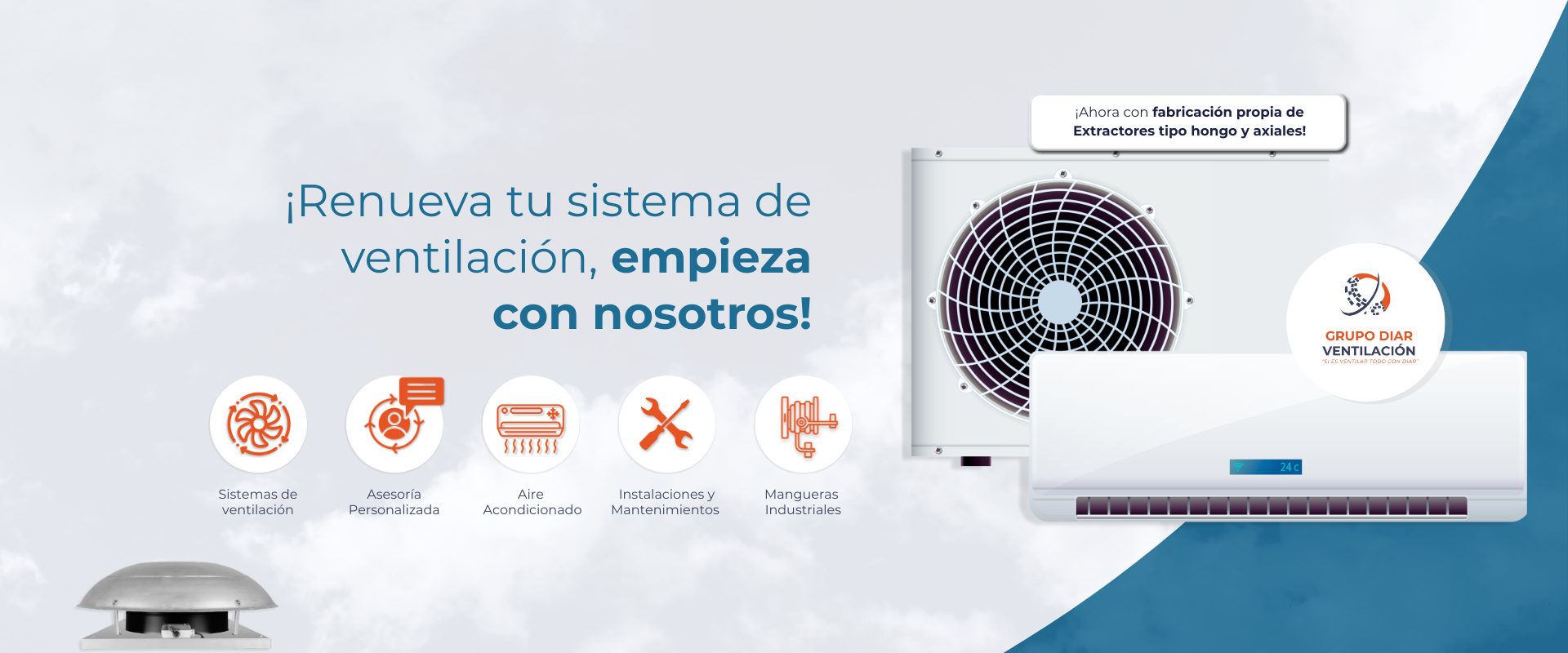 Sistema de ventilación industrial instalado por Grupo DIAR